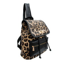 Cargar imagen en el visor de la galería, Backpack Leopard and Black Flap Bag Set for Women
