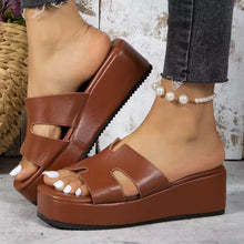 Load image into Gallery viewer, Open Toe Wedge Sandals

