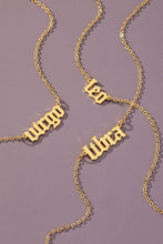 Load image into Gallery viewer, Laser cut zodiac sign pendant necklace
