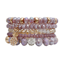 Cargar imagen en el visor de la galería, Light Purple Pineapple Charm Bracelets
