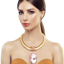 Load image into Gallery viewer, Pink Oval Omega Chain Set
