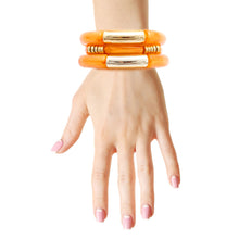 Load image into Gallery viewer, Coral Tube Stretch Bangle Set
