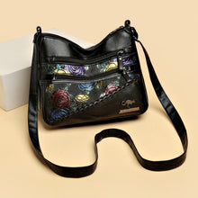 Load image into Gallery viewer, PU Leather Rose Pattern Shoulder Bag
