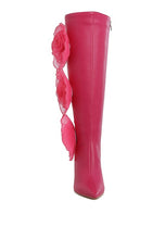 Load image into Gallery viewer, Chinkara Sheer Big Rose Detail Long Boots
