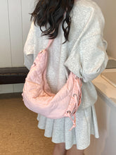 Cargar imagen en el visor de la galería, Lace-Up Polyester Crossbody Bag
