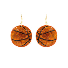 Cargar imagen en el visor de la galería, Orange Padded Basketball Earrings
