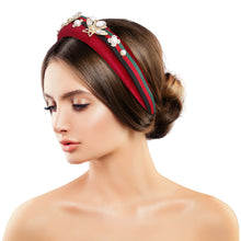 Load image into Gallery viewer, Velvet Vision: Red Bee Headband
