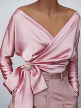 Cargar imagen en el visor de la galería, Surplice Long Sleeve Blouse
