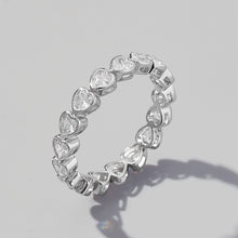 Cargar imagen en el visor de la galería, 925 Sterling Silver Zircon Heart Ring
