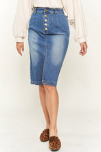 Cargar imagen en el visor de la galería, Denim button down front midi skirt JBJ1077
