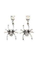 Load image into Gallery viewer, DANGLE RHINESTONE SPIDER EARRINGS
