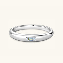 Load image into Gallery viewer, 925 Sterling Silver Inlaid Moissanite Ring
