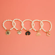 Cargar imagen en el visor de la galería, Cream Pearl Black Girl Magic Charm Bracelets
