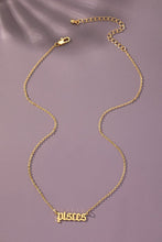 Load image into Gallery viewer, Laser cut zodiac sign pendant necklace
