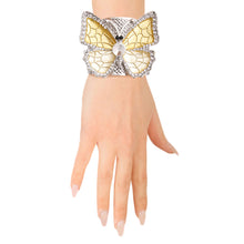 Load image into Gallery viewer, Rigid Metal Yellow Butterfly Cuff
