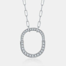 Cargar imagen en el visor de la galería, 925 Sterling Silver Inlaid Moissanite Pendant Necklace
