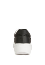 Load image into Gallery viewer, Monigue Faux Leather Cross Stitch Detail Sneakers
