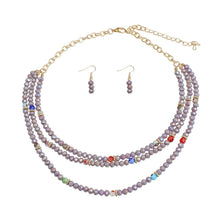Load image into Gallery viewer, Light Purple Glass Bead Layered Set
