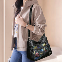 Load image into Gallery viewer, PU Leather Rose Pattern Shoulder Bag

