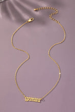Load image into Gallery viewer, Laser cut zodiac sign pendant necklace
