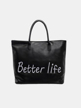 Cargar imagen en el visor de la galería, BETTER LIFE PU Leather Tote Bag
