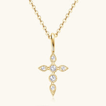 Cargar imagen en el visor de la galería, 925 Sterling Silver Moissanite Cross Pendant Necklace
