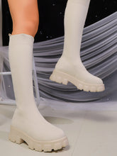 Load image into Gallery viewer, Round Toe Platform Woven Boots

