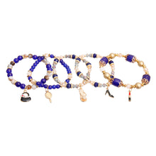 Cargar imagen en el visor de la galería, Blue Bead Fashion Charm Bracelets
