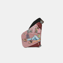 Cargar imagen en el visor de la galería, Nicole Lee USA Vegan Leather Leopard &amp; Lip Pattern Crossbody Bag
