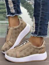 Cargar imagen en el visor de la galería, Floral Round Toe Sneakers with Zip

