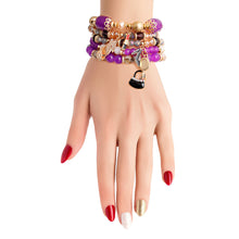 Cargar imagen en el visor de la galería, Purple Bead Fashion Charm Bracelets
