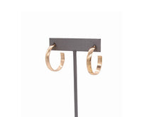 Load image into Gallery viewer, SMALL MEDIUM HALF HOOP STUD EARRINGS
