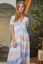 Cargar imagen en el visor de la galería, V-Neck short Puff Sleeve Maxi Dress
