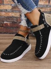 Cargar imagen en el visor de la galería, Contrast Round Toe Buckle Sneakers
