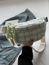 Cargar imagen en el visor de la galería, Contrast Plaid Polyester Crossbody Bag
