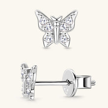Load image into Gallery viewer, Moissanite 925 Sterling Silver Butterfly Stud Earrings
