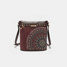 Cargar imagen en el visor de la galería, Nicole Lee USA Metallic Stitching Embroidery Inlaid Rhinestone Crossbody Bag
