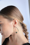 OVAL DROP SIMPLE HOOP EARRING