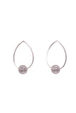 OVAL DROP SIMPLE HOOP EARRING