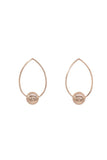 OVAL DROP SIMPLE HOOP EARRING