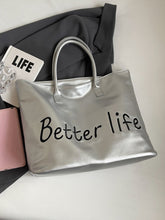 Cargar imagen en el visor de la galería, BETTER LIFE PU Leather Tote Bag
