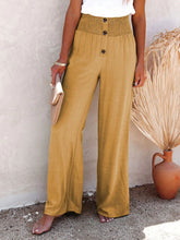 Cargar imagen en el visor de la galería, Full Size Decorative Button High Waist Pants
