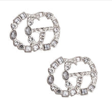 Cargar imagen en el visor de la galería, Silver CG Clear Crystal Studs
