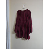 MISS Burgundy Long Sleeve Dress - PREOWNED