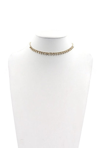 LUXURY GOLD RHINESTONE CHOCKER