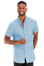 Cargar imagen en el visor de la galería, Weiv Men&#39;s Casual Short Sleeve Solid Shirts
