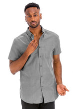 Cargar imagen en el visor de la galería, Weiv Men&#39;s Casual Short Sleeve Solid Shirts
