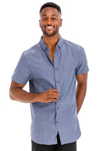 Cargar imagen en el visor de la galería, Weiv Men&#39;s Casual Short Sleeve Solid Shirts
