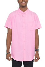 Cargar imagen en el visor de la galería, Weiv Men&#39;s Casual Short Sleeve Solid Shirts
