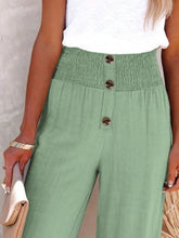 Cargar imagen en el visor de la galería, Full Size Decorative Button High Waist Pants

